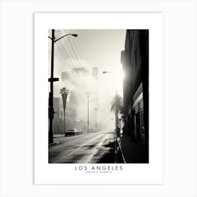 Poster Of Los Angeles, Black And White Analogue Photograph 4 Art Print