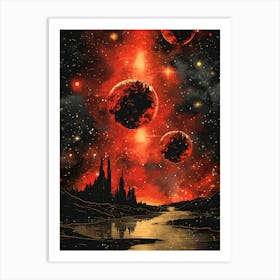 Planets In Space 1 Art Print