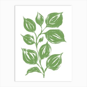 Big Green Leaves 1 Art Print