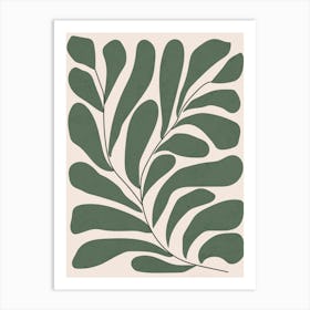 Tropical Leaves Green 1 Art Print