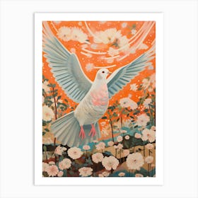 Pigeon 3 Detailed Bird Painting Art Print