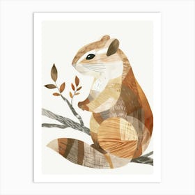 Charming Nursery Kids Animals Chipmunk 3 Art Print