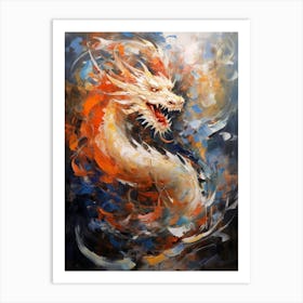 Dragon Abstract Expressionism 3 Art Print