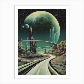 Highway To The Moon Art Print