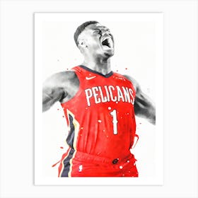 Zion Williamson New Orleans Pelicans Art Print