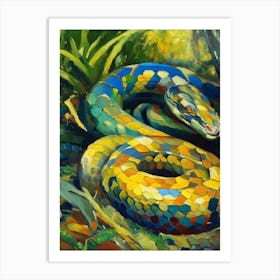 Anaconda Snake Painting Art Print