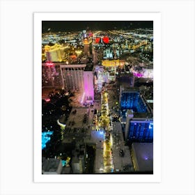 Las Vegas At Night Art Print