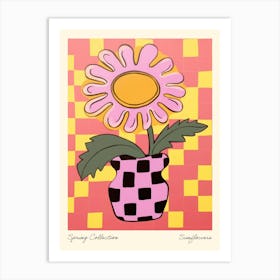 Spring Collection Sunflowers Flower Vase 2 Art Print