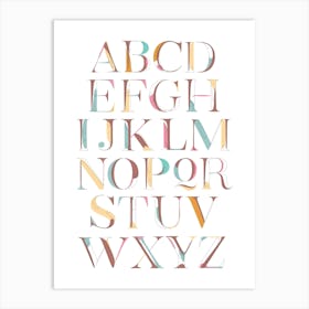 Abstract Alphabet Kids and Nursery Art Print