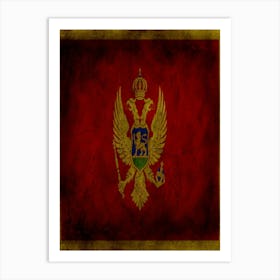 Montenegro Flag Texture Art Print