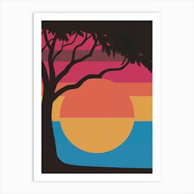 Sunset Tree Art Print