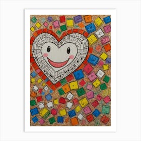 Heart Mosaic 1 Art Print