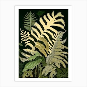 Crested Wood Fern Rousseau Inspired Art Print