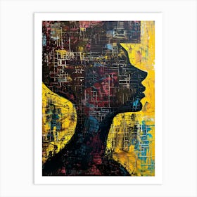 Silhouette Of A Woman Art Print