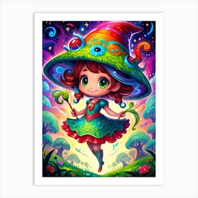 Little Girl In A Hat 2 Art Print