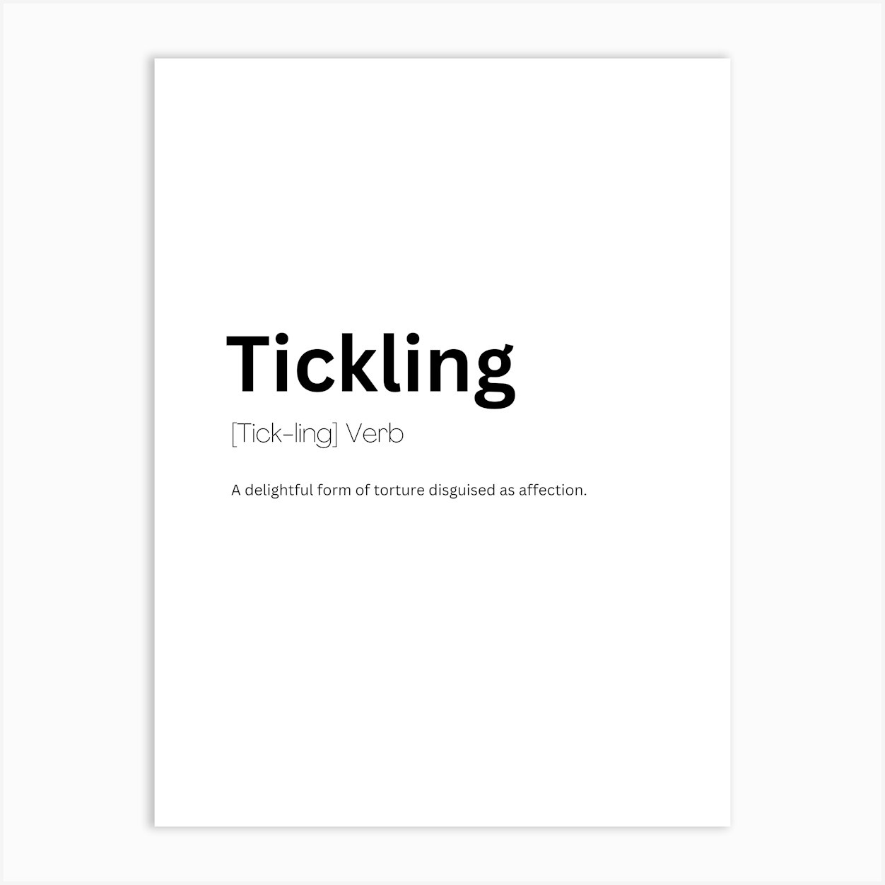 Tickling Definition Meaning Poster