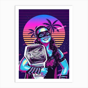 Nikki A S H 80s Retro Art Print