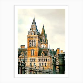 England, Manchester, Town Hall Clock Tower Art Print