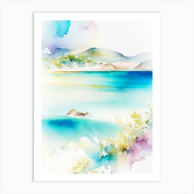 The Whitsundays Australia Watercolour Pastel Tropical Destination Art Print
