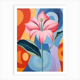 Gloriosa Lily 2 Hilma Af Klint Inspired Pastel Flower Painting Art Print