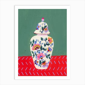Vintage Flower Vase Art Print