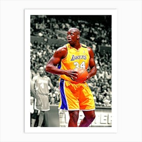 Shaquille O Neal Of The Los Angeles Lakers Art Print