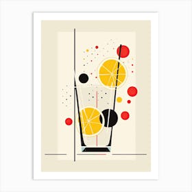 Mid Century Modern Tom Collins Floral Infusion Cocktail 2 Art Print