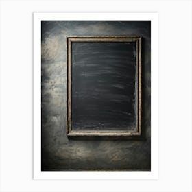 Abstract Capture Of A Blank Blackboard Smudge Marks Streaked Horizontally Across Chalk Residue Vis (5) Art Print