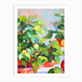 Thanksgiving Cactus Impressionist Painting Art Print