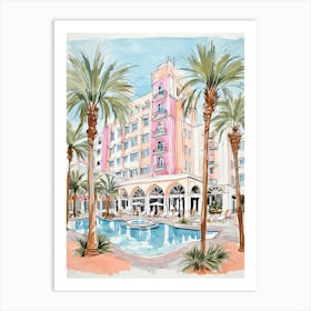 The Waldorf Astoria Orlando   Orlando, Florida   Resort Storybook Illustration 2 Art Print