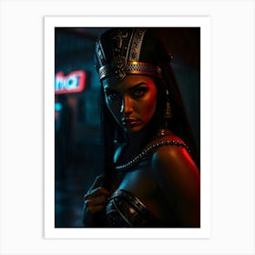 Cleopatra In Future Time - Diverse Art Illustration 64 Art Print