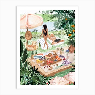 Picnic In The South Of France Art Print