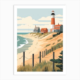 Outer Banks North Carolina, Usa, Graphic Illustration 3 Art Print