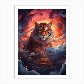 Tiger In The Sky Art Print