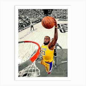 Lebron James Of The Los Angeles Lakers Art Print