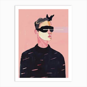 Man With Sunglasses 2 Art Print