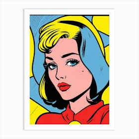 Beauty Comic Style Pop Art Art Print