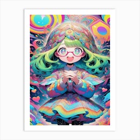 Psychedelic Girl 1 Art Print