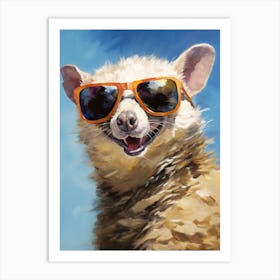 Adorable Chubby Possum Wearing Sunglasses 2 Art Print