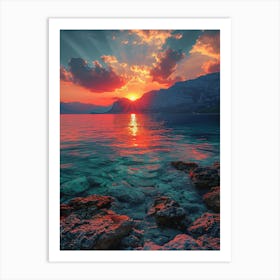 Sunset In Croatia Art Print