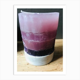 Purple Striped Candle Art Print