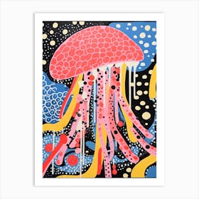 Polka Dot Pop Art Jelly Fish 3 Art Print