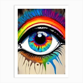 Psychedelic Eye, Symbol, Third Eye Rothko Neutral 1 Art Print