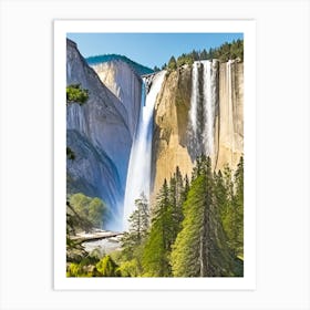 Yosemite Upper Falls, United States Majestic, Beautiful & Classic (1) Art Print