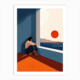 'Sunset', Minimalism 1 Art Print