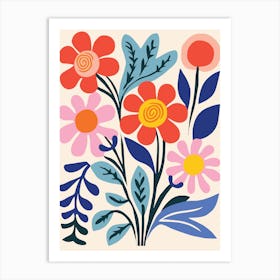 Flowers And Leaves 1 Art Print