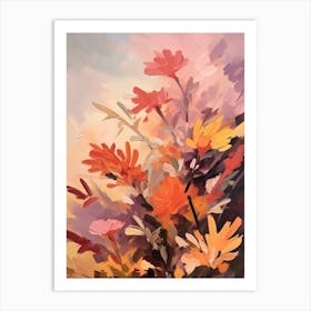 Fall Flower Painting Asters 2 Art Print