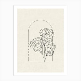 Carnation Flower Art Print