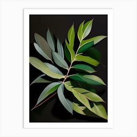 Wax Myrtle Leaf Vibrant Inspired 3 Art Print