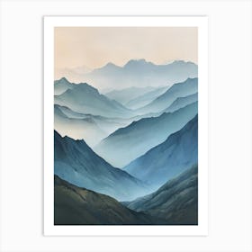 2024 May Poster Canvas Mountain 52 Art Print